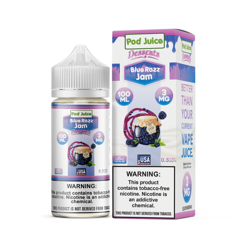 pod juice juice pod juice desserts blue razz jam tf 100ml vape juice 30993791156335