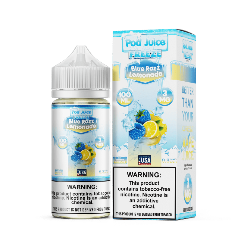 pod juice juice pod juice freeze blue razz lemonade tf 100ml vape juice 30993507778671