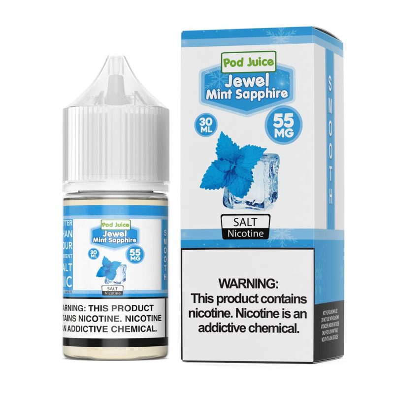 pod juice juice pod juice jewel mint sapphire 30ml nic salt vape juice 14930553700463