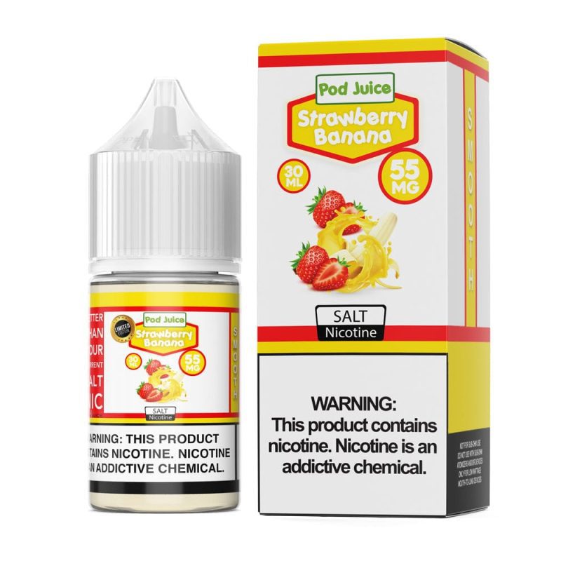 pod juice juice pod juice strawberry banana 30ml nic salt vape juice 14930606751855