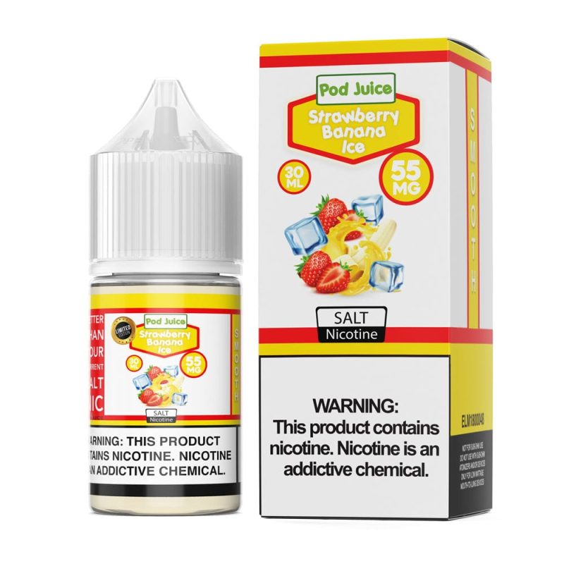 pod juice juice pod juice strawberry banana ice 30ml nic salt vape juice 14930609078383