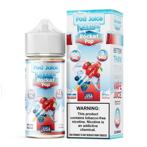 Pod Juice Juice 3mg Pod Juice Rocket Pop Freeze Synthetic Vape Juice 100ml