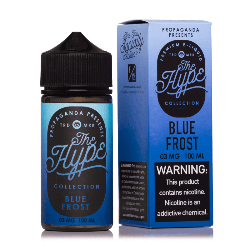 propaganda juice the hype blue frost blue slushy 100ml vape juice 30641178574959