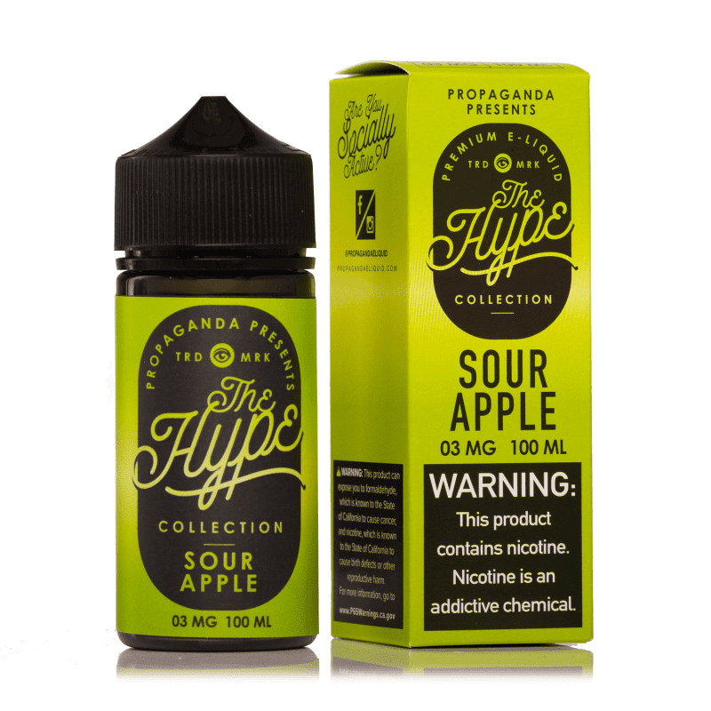 propaganda juice the hype sour apple 100ml vape juice 7183533768815