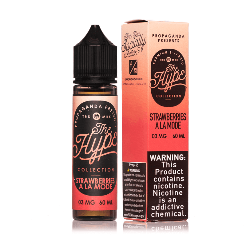 propaganda juice the hype strawberries a la mode 60ml vape juice 7183544877167