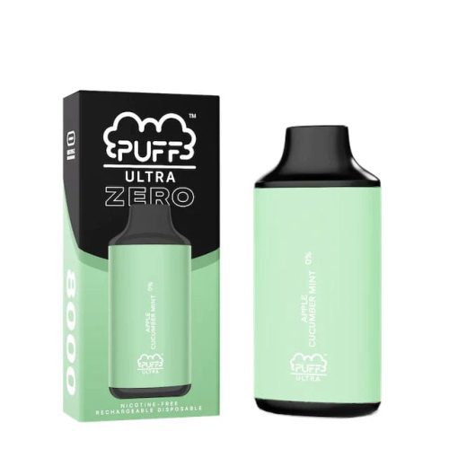 Puff Bar Disposable Vape Apple Cucumber Mint Puff Bar Ultra Zero 8000 Disposable Vape (0%, 8000 Puffs)