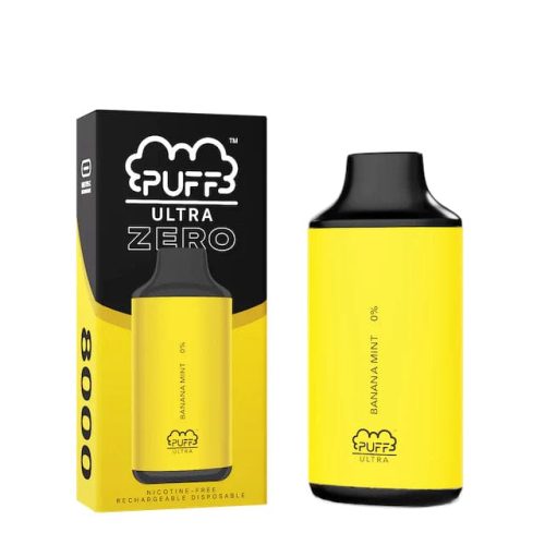 Puff Bar Disposable Vape Banana Mint Puff Bar Ultra Zero 8000 Disposable Vape (0%, 8000 Puffs)