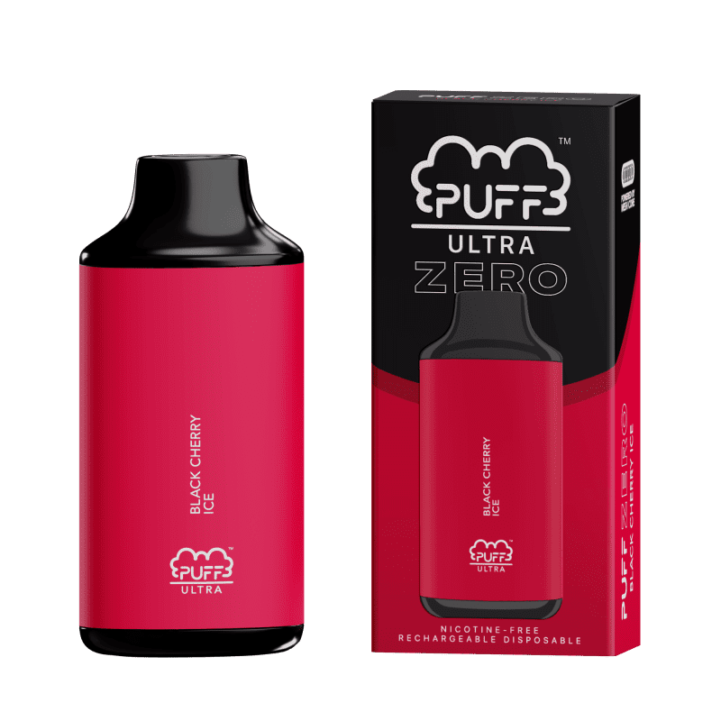 Puff Bar Disposable Vape Black Cherry ice Puff Bar Ultra Zero 8000 Disposable Vape (0%, 8000 Puffs)