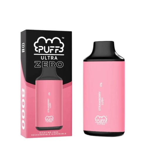 Puff Bar Disposable Vape Strawberry Lush Puff Bar Ultra Zero 8000 Disposable Vape (0%, 8000 Puffs)