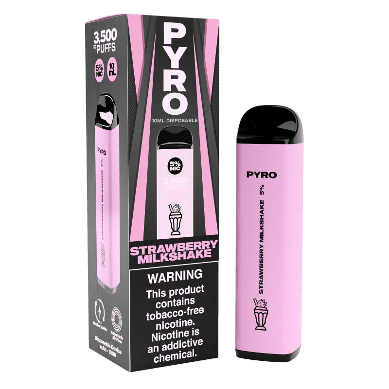 PYRO Disposable Vape Strawberry Milkshake PYRO 3500 Disposable Vape