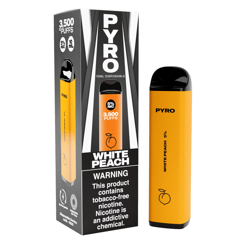 PYRO Disposable Vape White Peach PYRO 3500 Disposable Vape