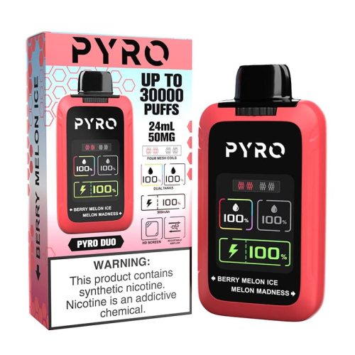 PYRO Disposable Vape Berry Melon Ice & Melon Madness Pyro Duo 30000 Disposable Vape (5%, 30000 Puffs)