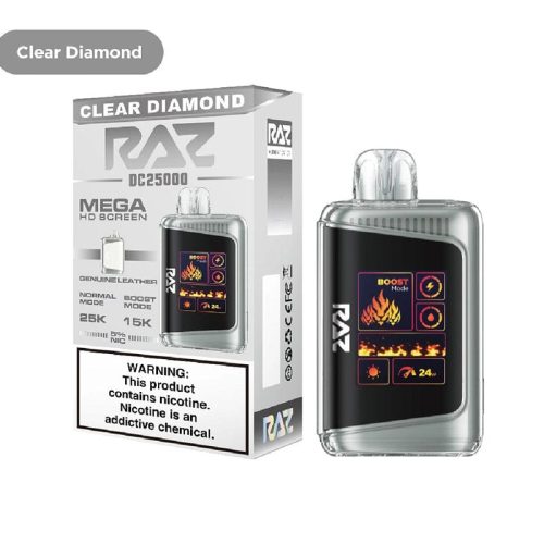 RAZ Disposable Vape Clear Diamond RAZ DC25000 Disposable Vape (5%, 25000 Puffs)