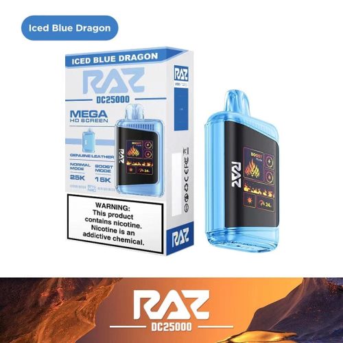 RAZ DC25000 Disposable Vape Iced Blue Dragon Flavor