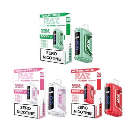 raz disposable vape raz tn9000 zero nicotine disposable vape 0 9000 puffs 34497748402287