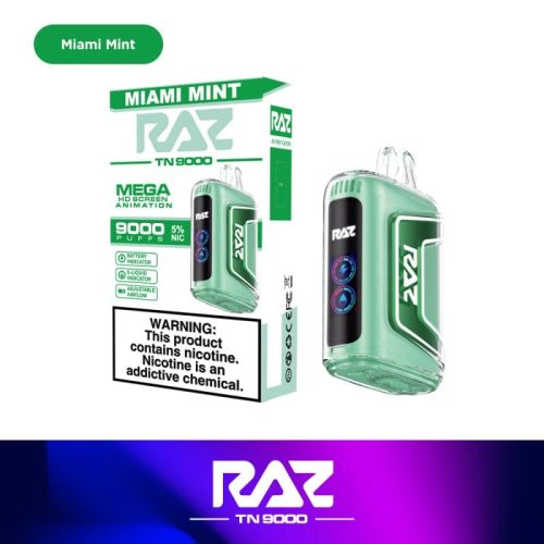 raz tn9000 disposable vape miami mint