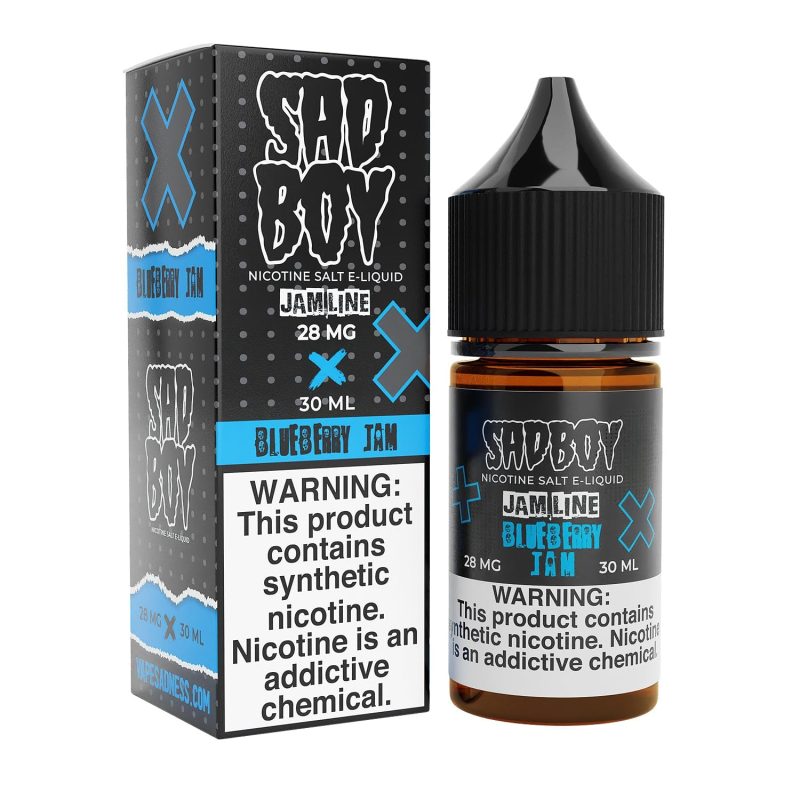 sadboy juice sadboy blueberry jam 30ml tf nic salt vape juice 32161455407215