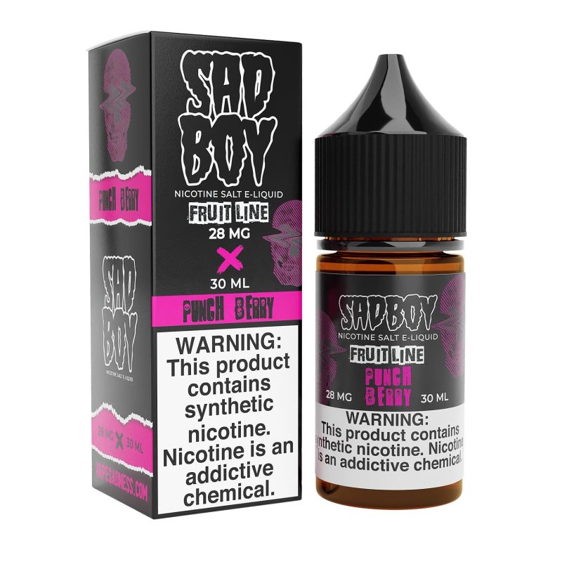 sadboy juice sadboy salts punch berry 30ml nic salt vape juice 32161456029807