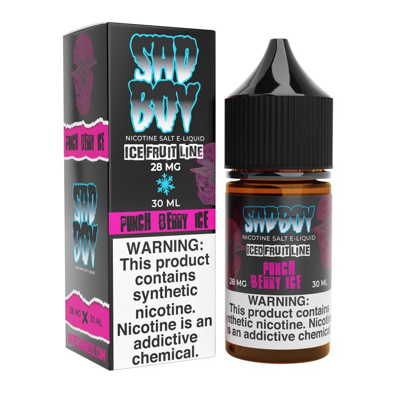 sadboy juice sadboy salts punch berry ice 30ml nic salt vape juice 32161456062575