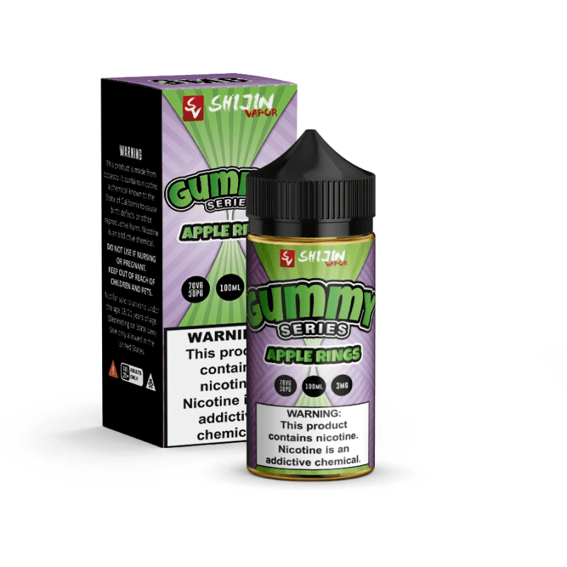 shijin vapor juice shijin gummy series apple rings 100ml vape juice 14898485067887