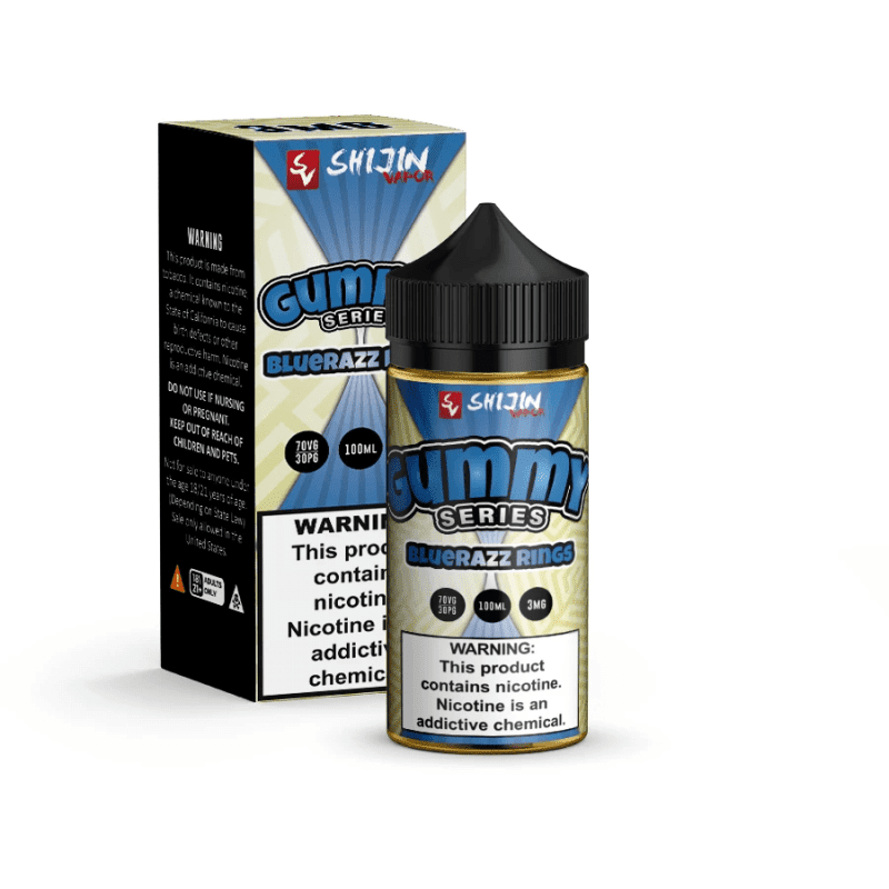 shijin vapor juice shijin gummy series blue razz rings 100ml vape juice 14898483658863