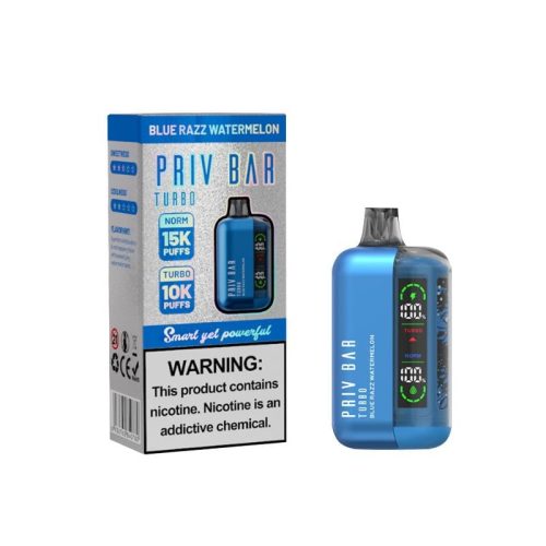 Smok PRIV Bar Turbo Disposable Vape Blue Razz Watermelon Flavor