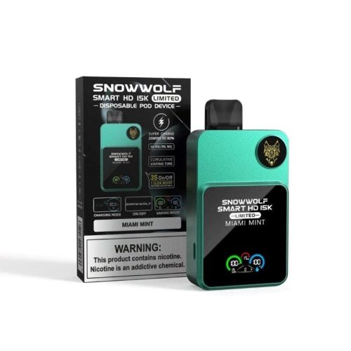 SnowWolf Miami Mint 🎁 SnowWolf Smart HD 15K Disposable Vape (5%, 15000 Puffs) (100% off)