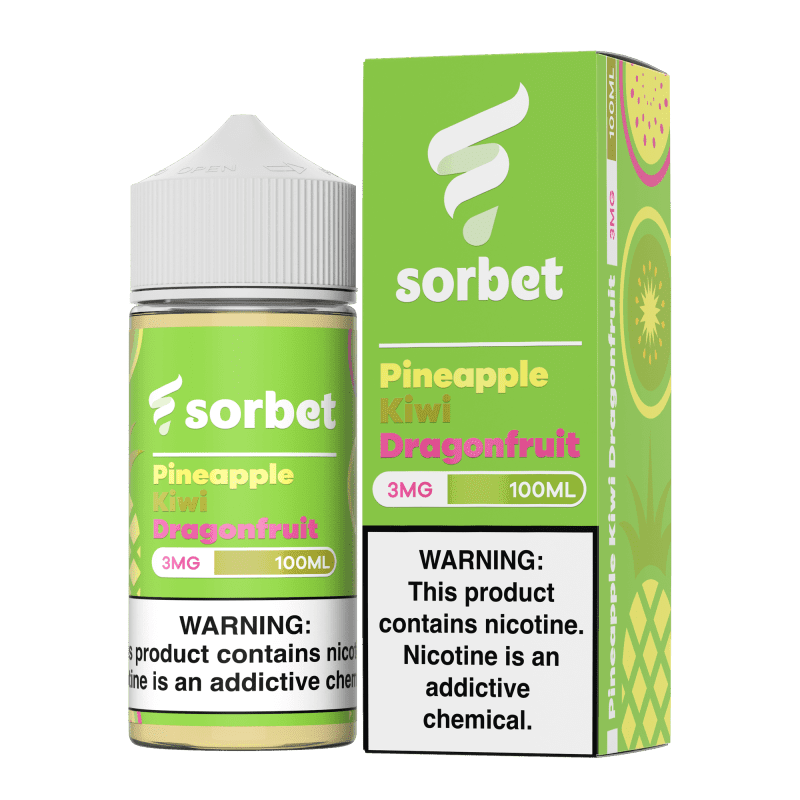 sorbet juice sorbet pineapple kiwi dragon fruit 100ml vape juice 32292994842735