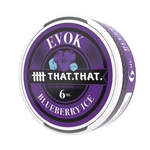 THATTHAT Cigarette Solutions Blueberry Ice 6mg THATTHAT Evok Nicotine Pouches