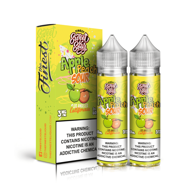 the finest juice the finest apple peach sour 2x 60ml vape juice 14817924939887