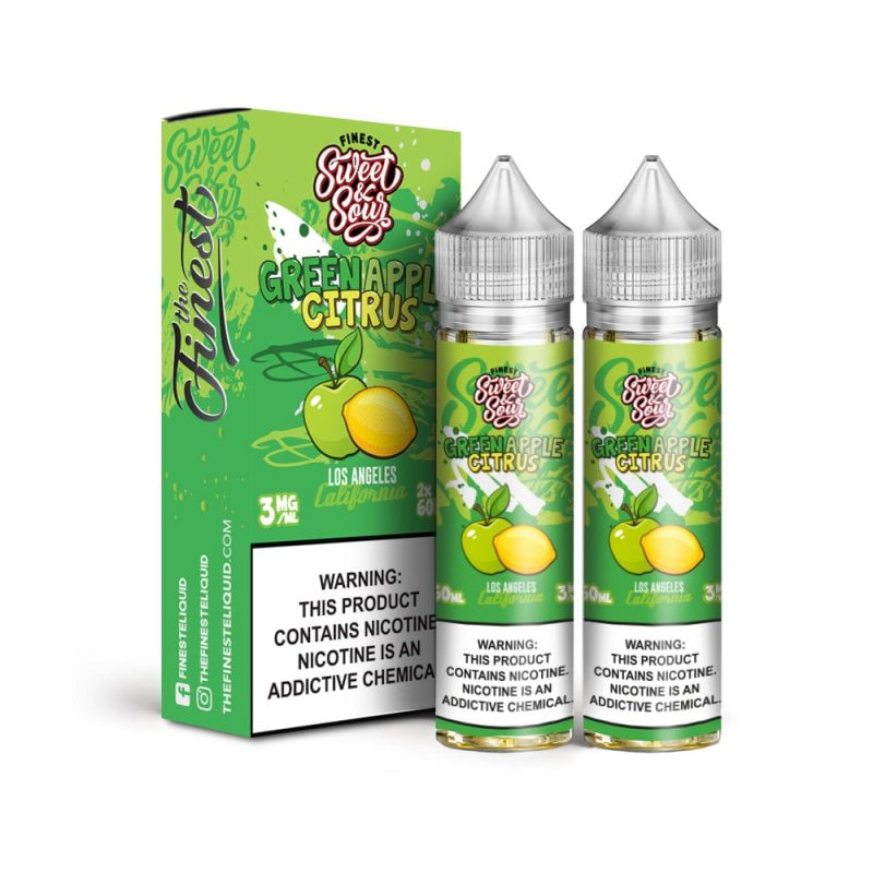 the finest juice the finest green apple citrus 2x 60ml vape juice 14817988182127