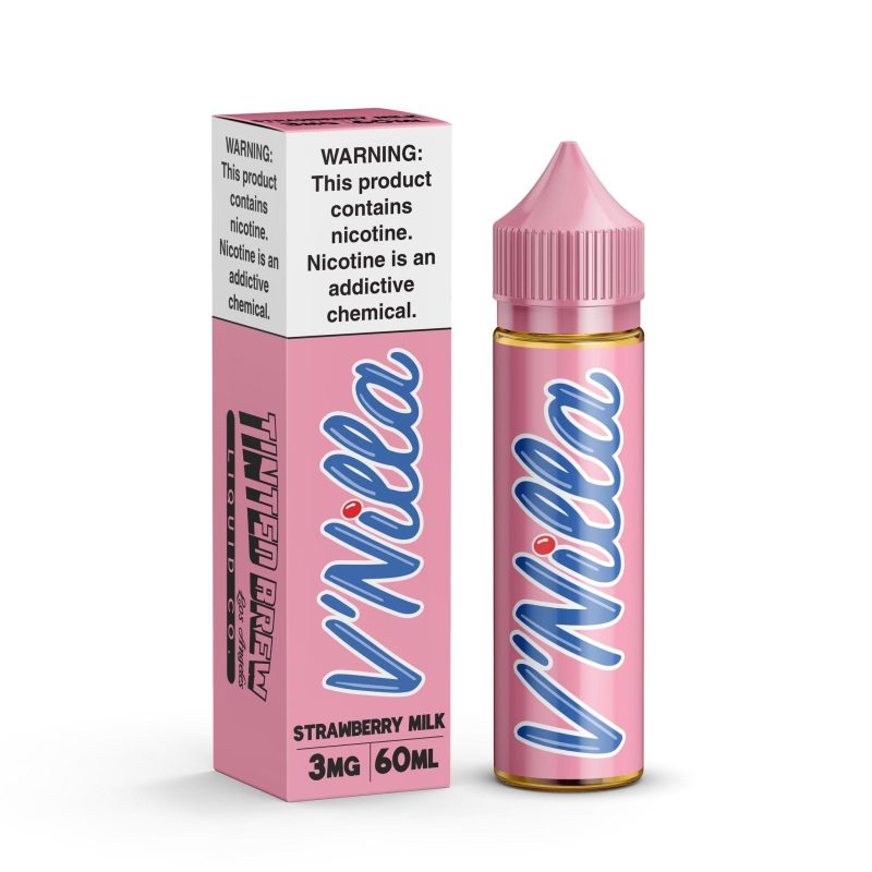 tinted brew juice v nilla strawberry milk 60ml vape juice 3733656141941