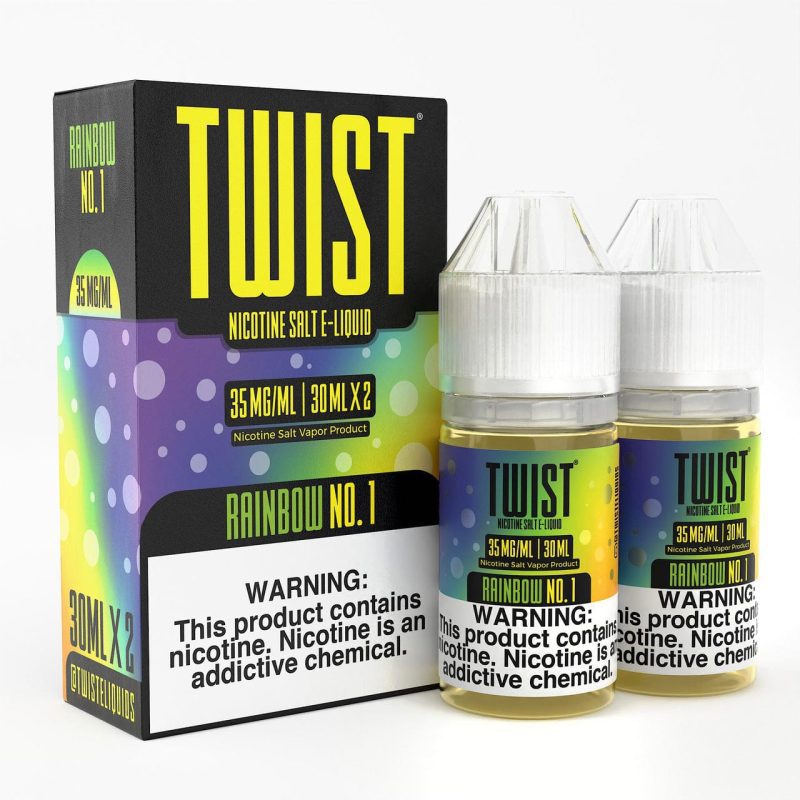 twist e liquids juice rainbow no 1 2x 30ml nic salt vape juice twist e liquids 30592817791087