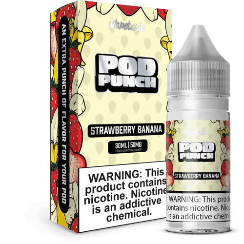 Vapetasia Juice 50MG Vapetasia Pod Punch Strawberry Banana Nic Salt Vape Juice 30ml