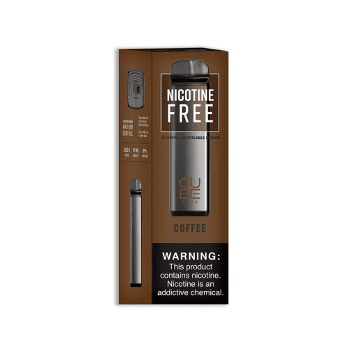 Vaportech Disposable Vape Coffee Vaportech Cube Zero 0mg Disposable Vape (0%, 3000 Puffs)