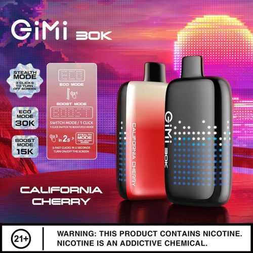 VIHO California Cherry 🎁 VIHO GiMi  30K Disposable Vape (5%, 30000 Puffs) (100% off)