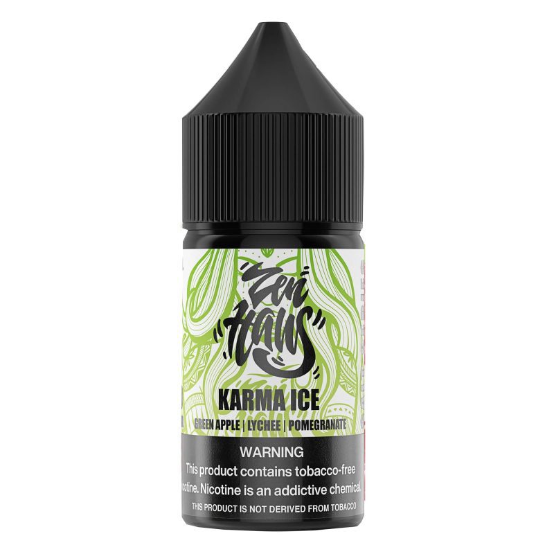 zen haus juice zen haus karma ice green apple lychee pomegranate 30ml nic salt vape juice 32079599665263