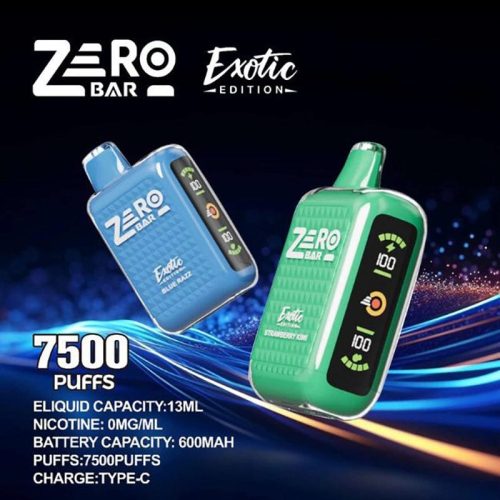 zero bar disposable vape zero bar exotic edition disposbale vape 0 7500 puffs 33999269494895