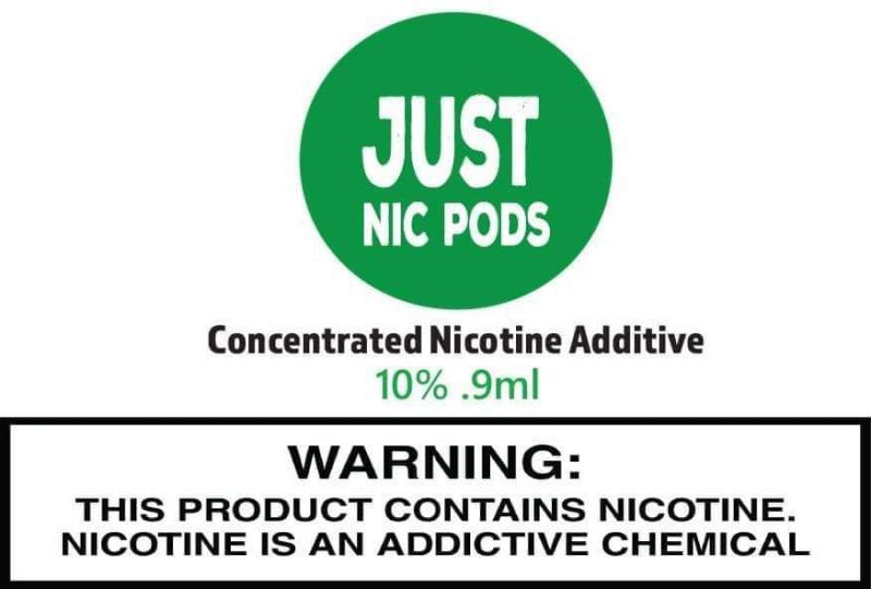 zin nicotine additive zin just nic pods nicotine additive 30269475881071