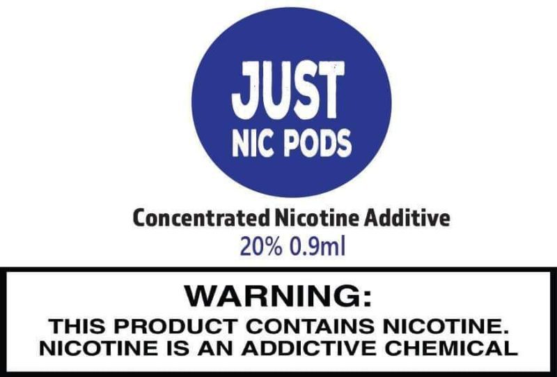 zin nicotine additive zin just nic pods nicotine additive 30269475979375