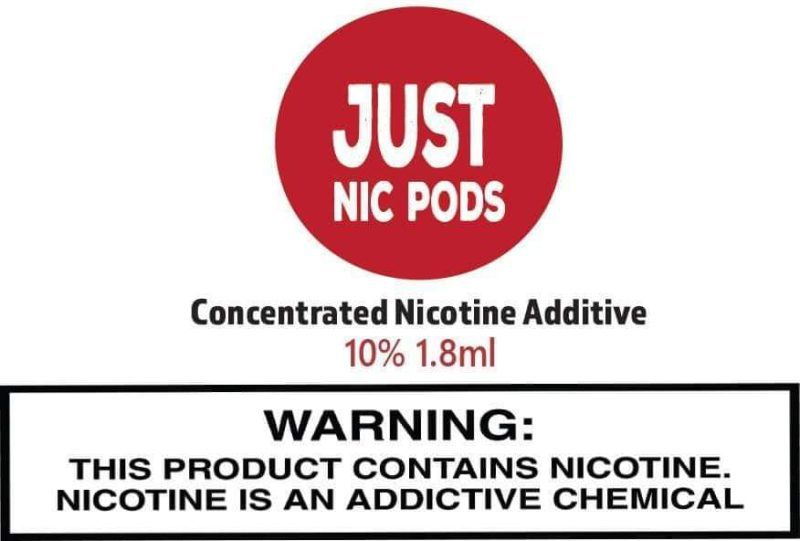 zin nicotine additive zin just nic pods nicotine additive 30269480403055